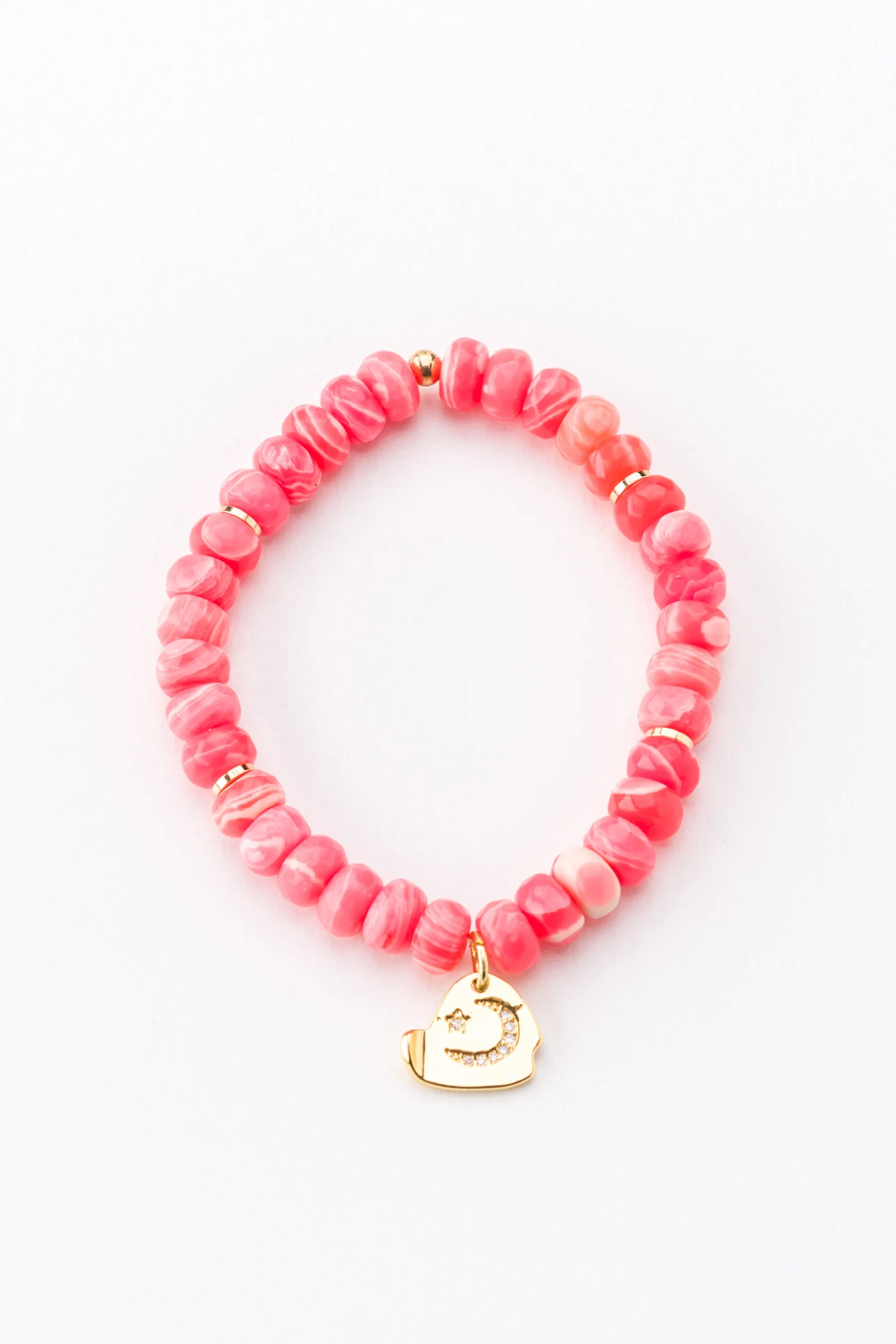 Cherry Red Beaded Stretchy Bracelet