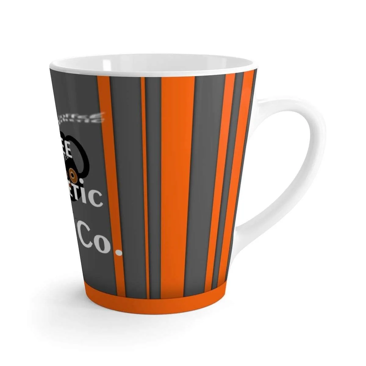 Coffee-Aesthetic.com Big Grey-Orange Latte mug