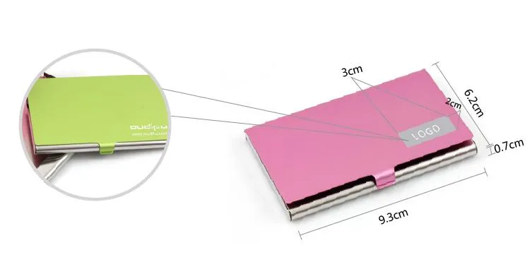 Coloured Metal Name Card Holder
