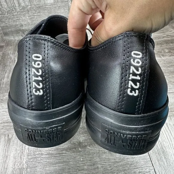 Converse Made by You Wedding Chucks A02259C Men size 10.5 Black Leather White