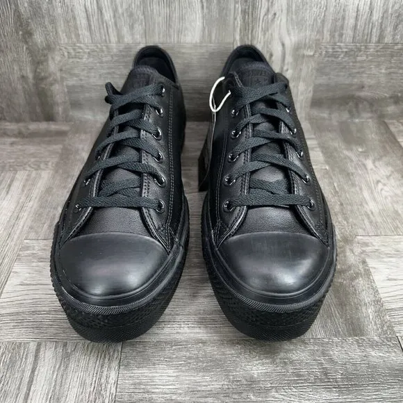 Converse Made by You Wedding Chucks A02259C Men size 10.5 Black Leather White