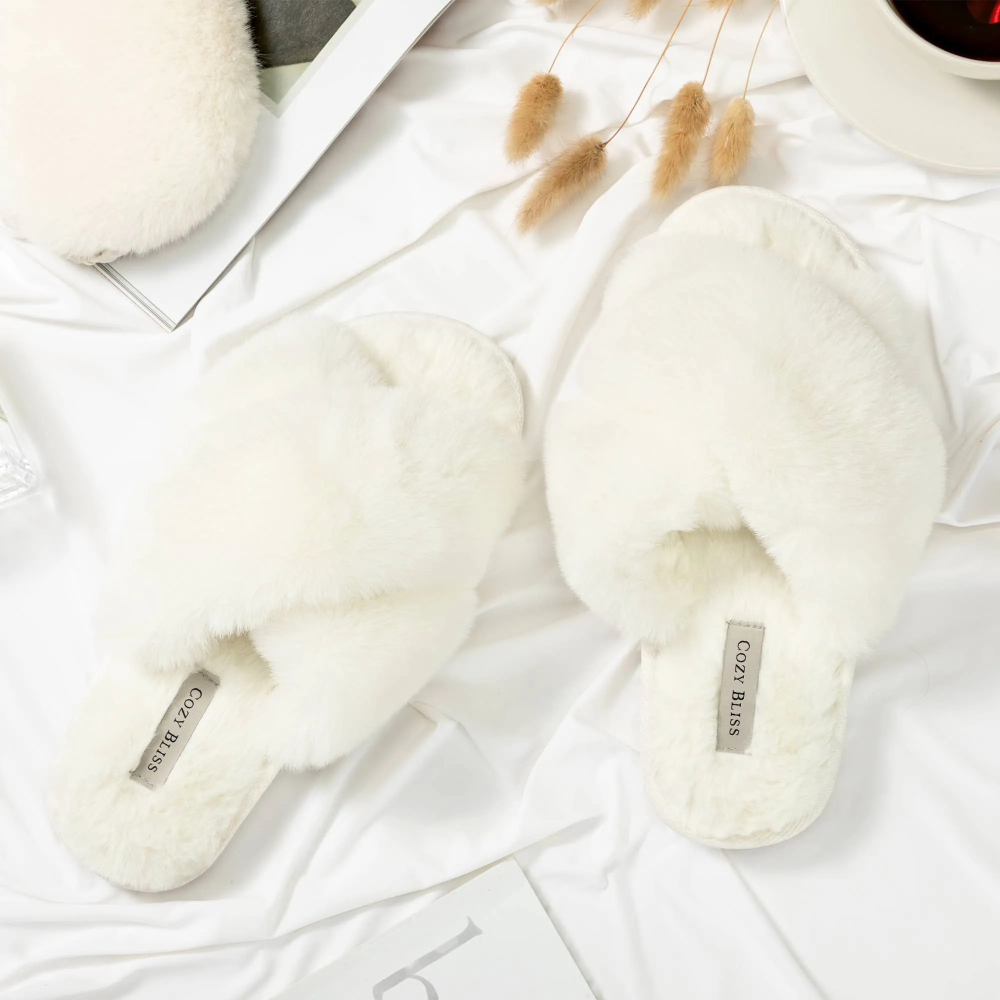 Cozy Bliss Women's Faux Fur Slippers