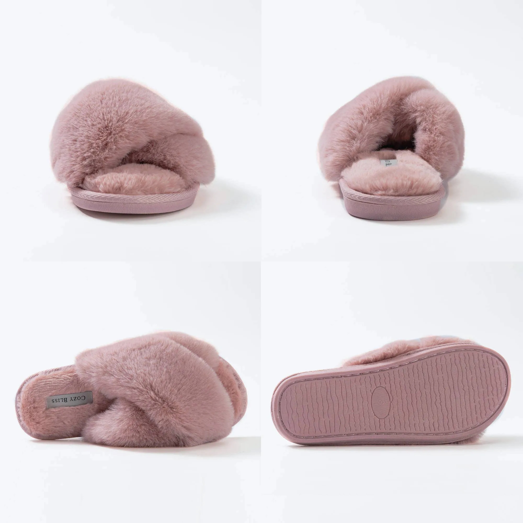 Cozy Bliss Women's Faux Fur Slippers