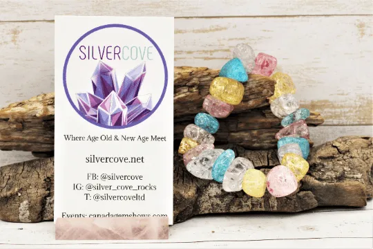 Crackle Quartz Bracelet (Rainbow)
