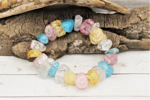 Crackle Quartz Bracelet (Rainbow)