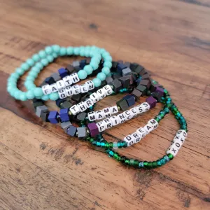 Custom Beaded Name Bracelets