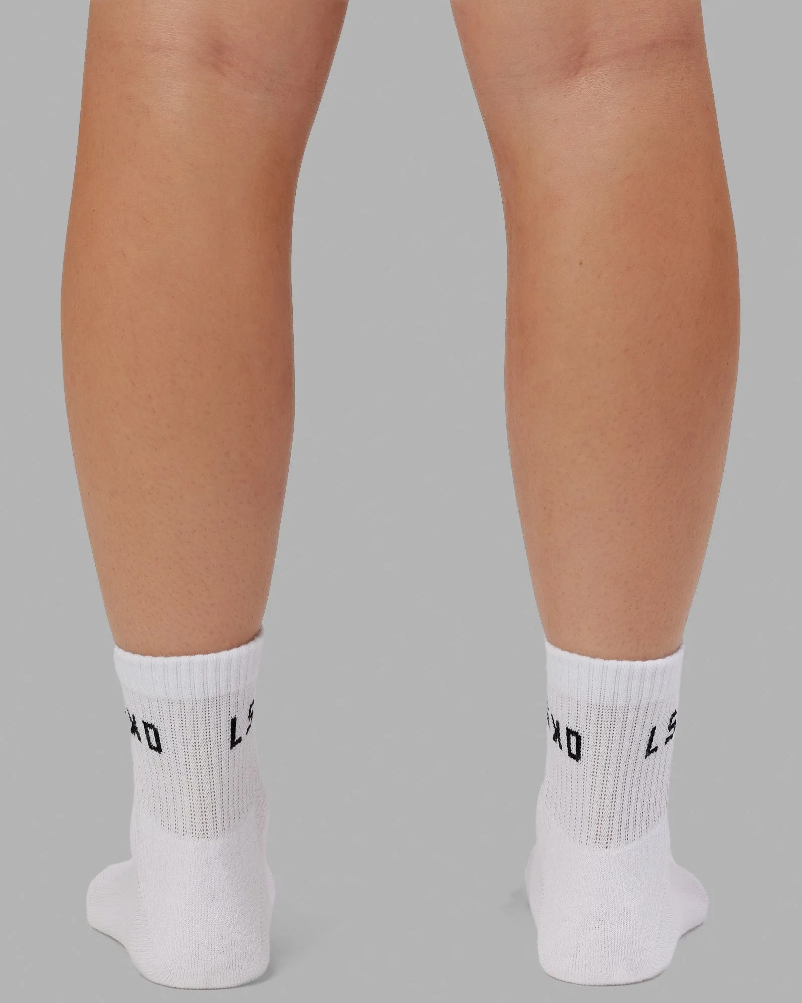 Daily Quarter 3 Pack Socks - White-Black