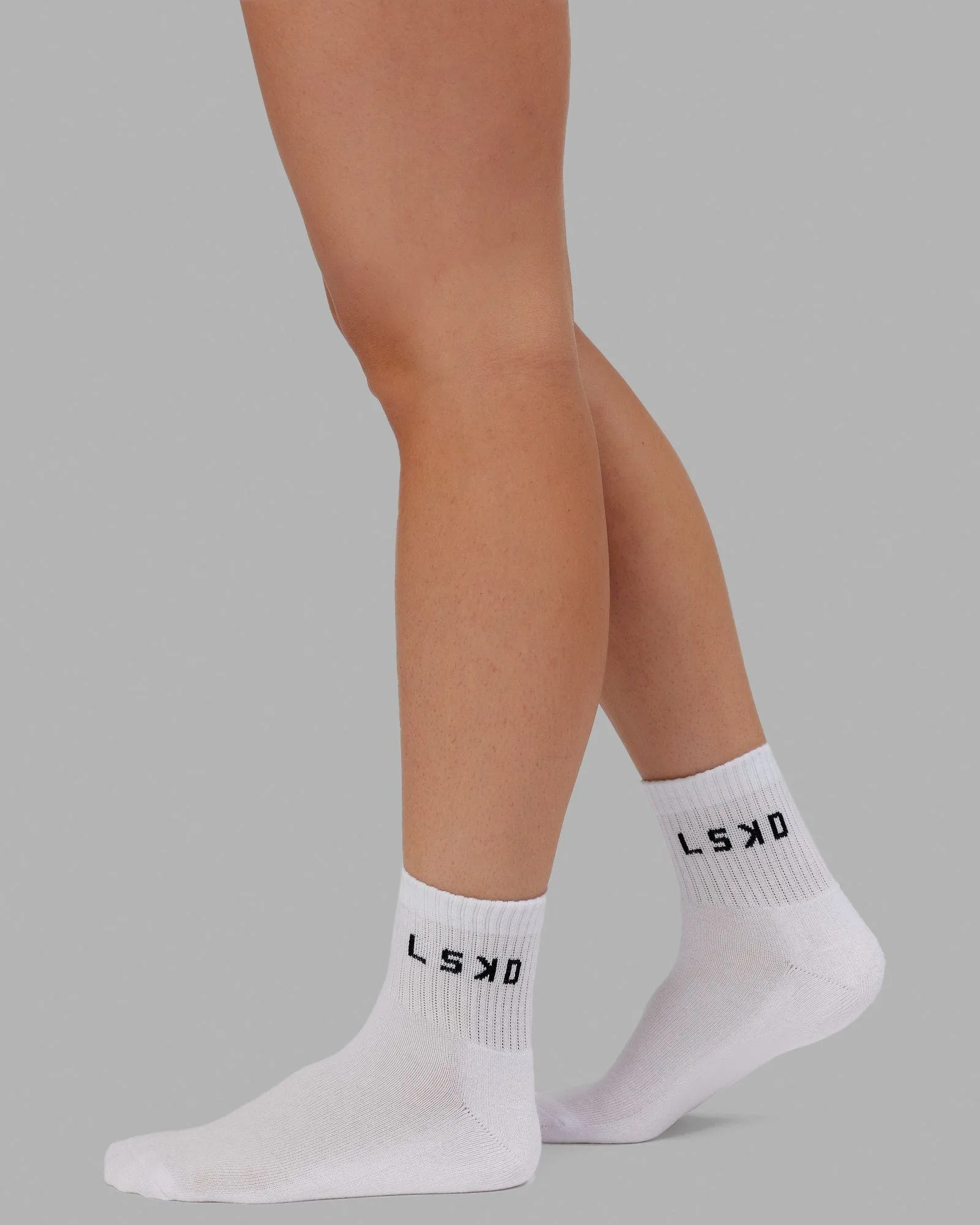 Daily Quarter 3 Pack Socks - White-Black