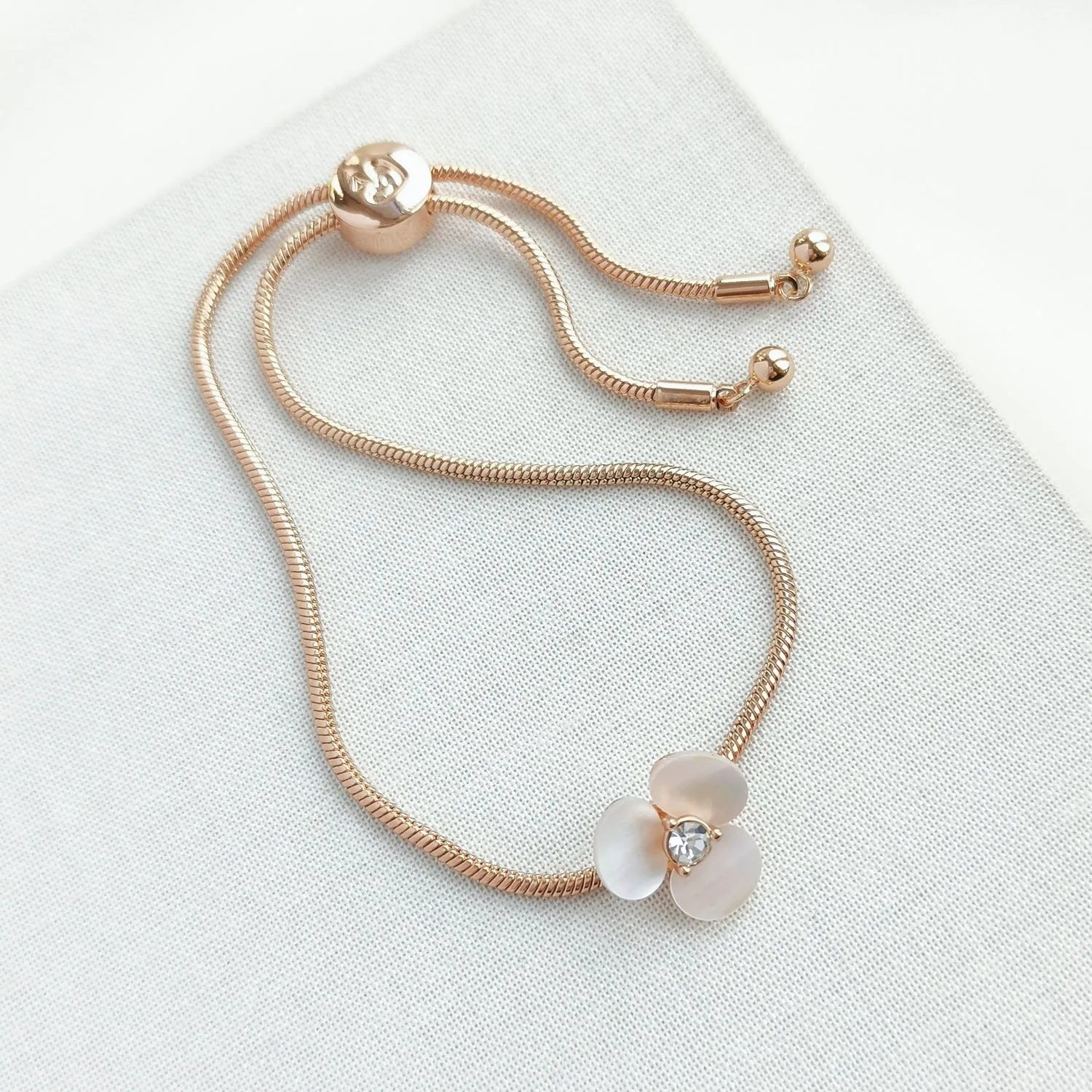 Disco Pansy Slider Bracelet