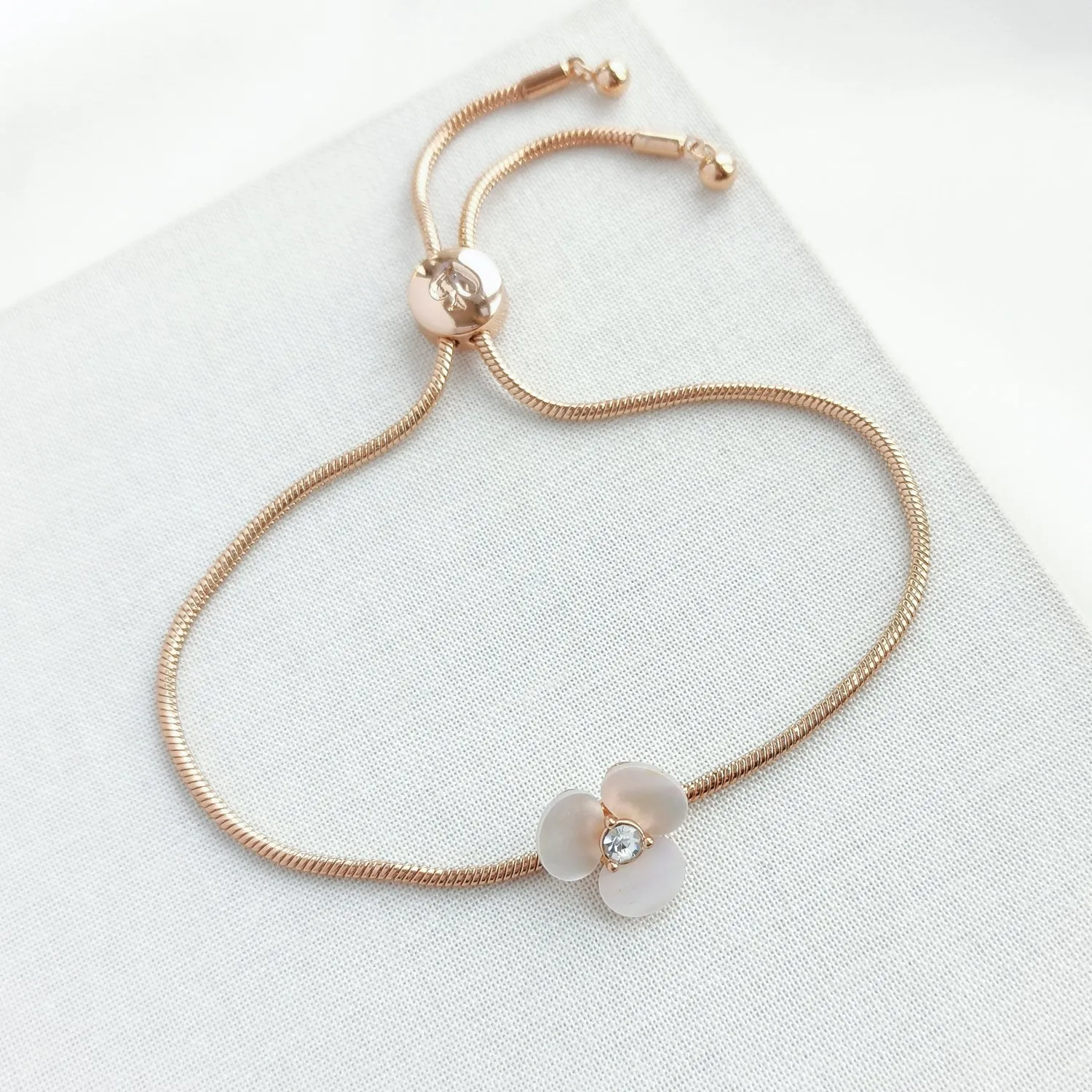 Disco Pansy Slider Bracelet