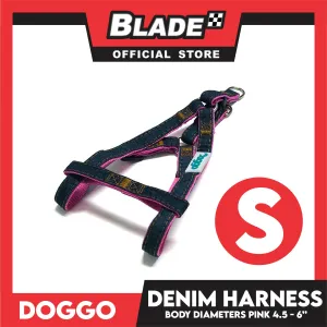 Doggo Denim Harness Small Size (Pink) Harness for Dog