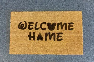 Door Mat - Welcome Home Disney inspired