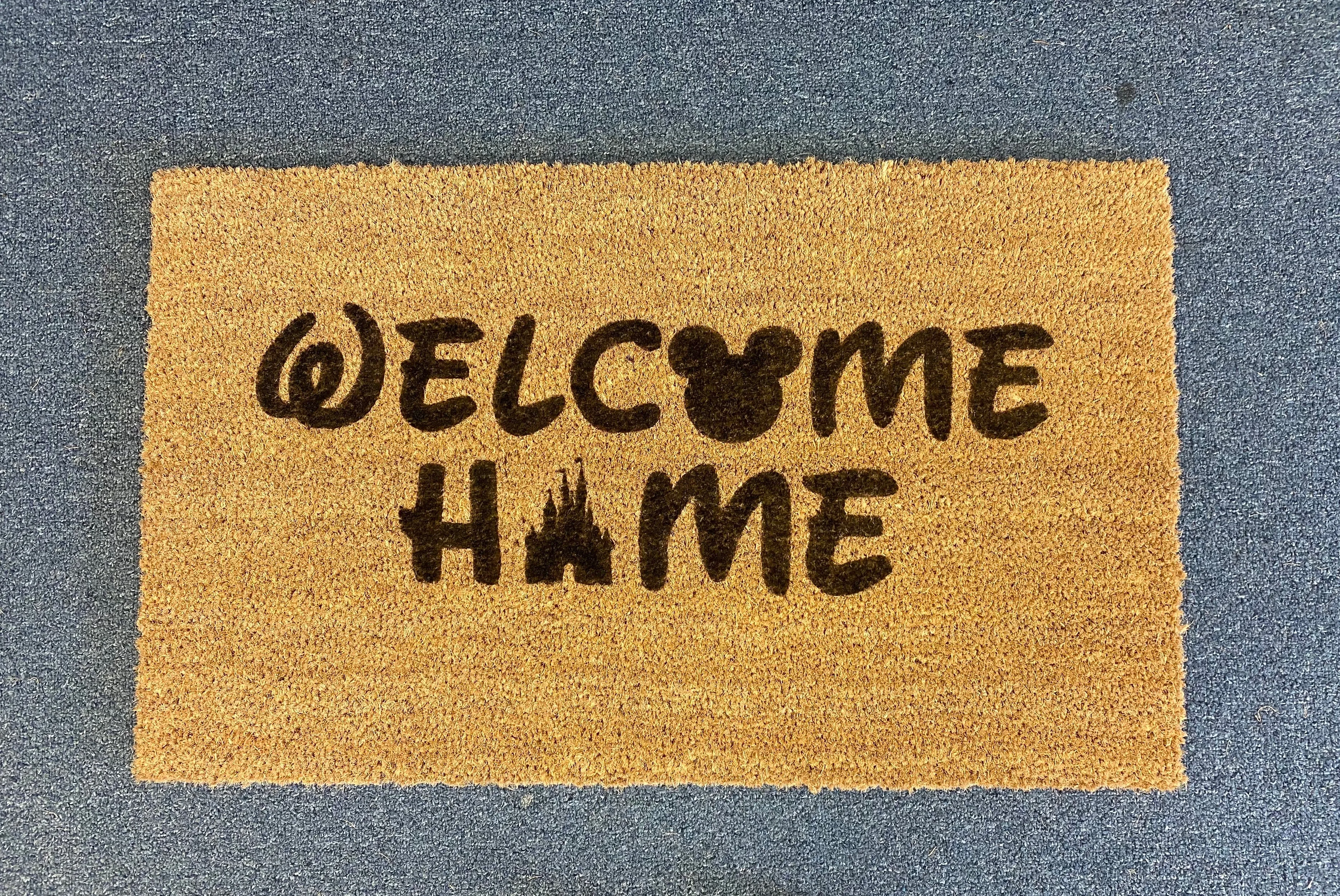Door Mat - Welcome Home Disney inspired