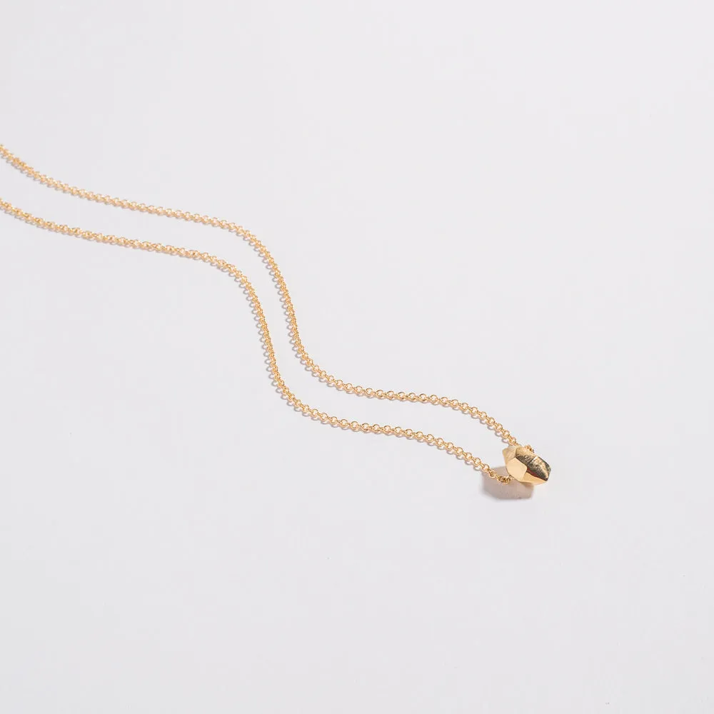 DOUBLE TERMINATED SLIDING NUGGET NECKLACE
