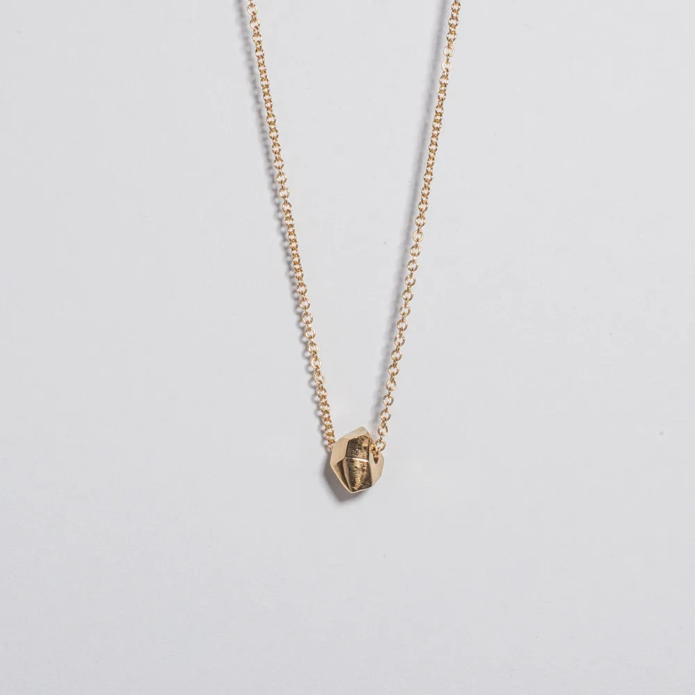 DOUBLE TERMINATED SLIDING NUGGET NECKLACE