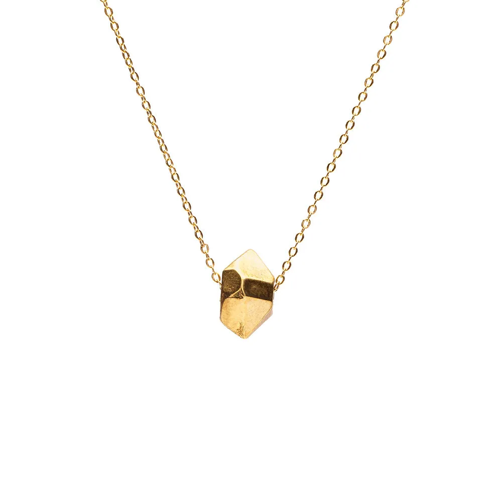 DOUBLE TERMINATED SLIDING NUGGET NECKLACE