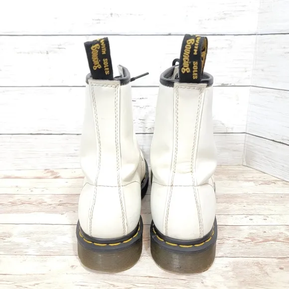 Dr. Martens 1461 boots in white leather