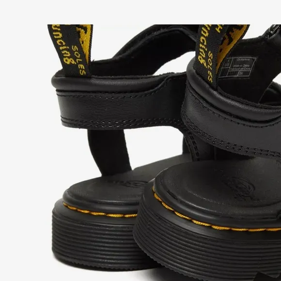 Dr. Martens Klaire Sandal Little Kid Black Super Bounce Velcro Strap  11 NWOT