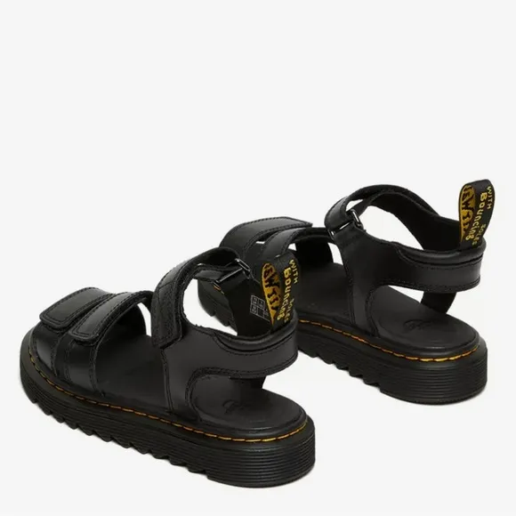 Dr. Martens Klaire Sandal Little Kid Black Super Bounce Velcro Strap  11 NWOT