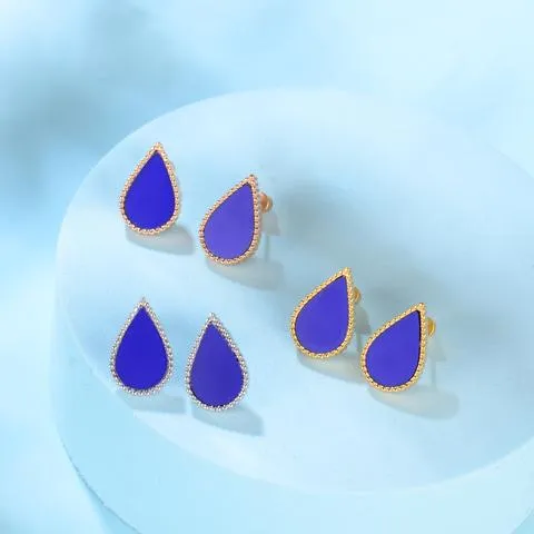Drop / Earrings Blue Gold