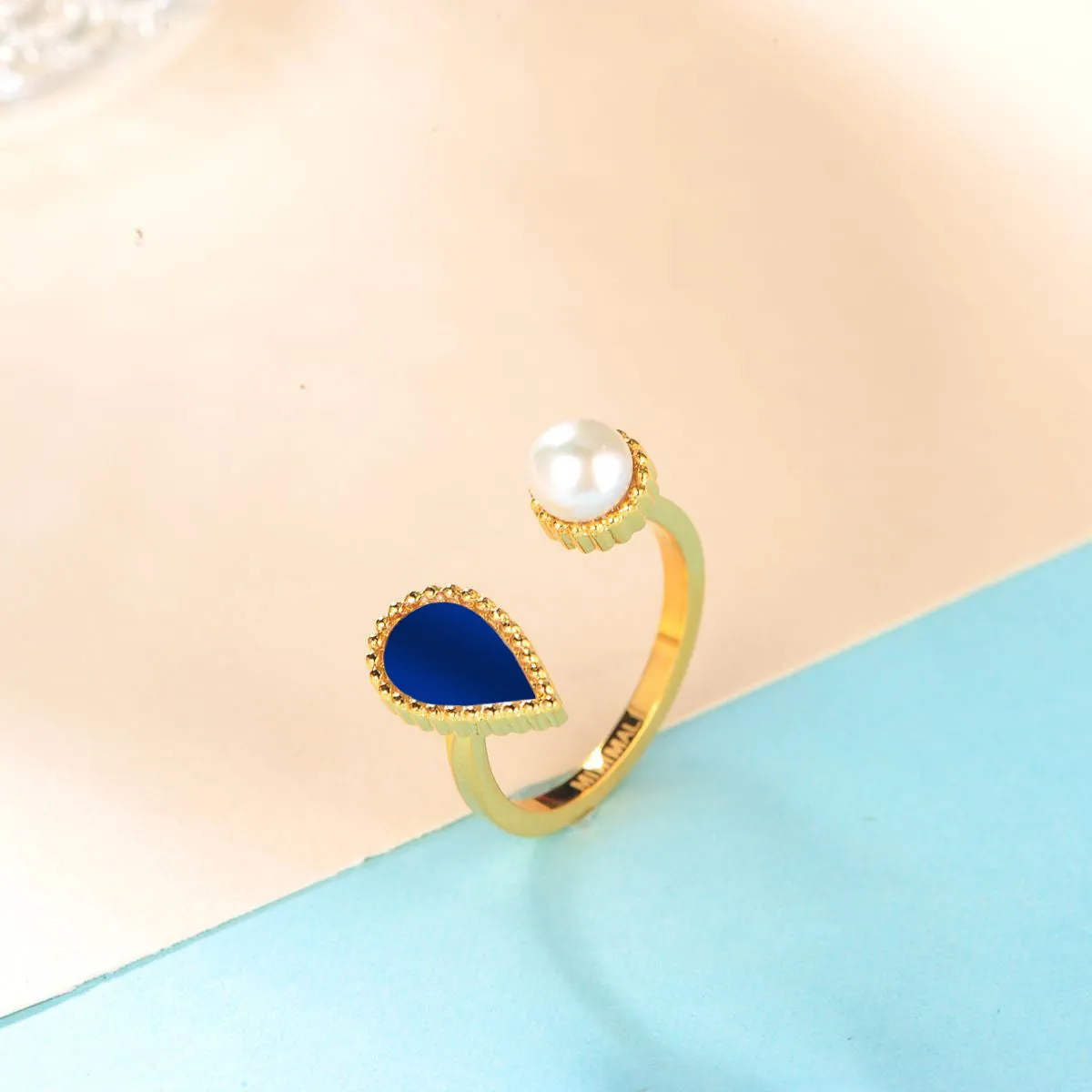 Drop / Ring Blue Gold