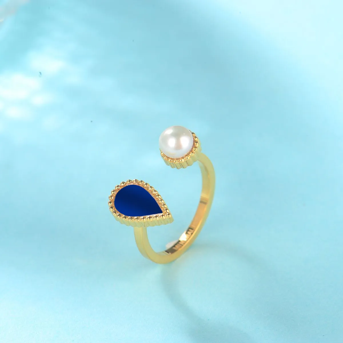 Drop / Ring Blue Gold