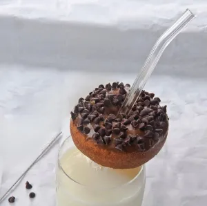 Elegant Curved Classic Glass Straw