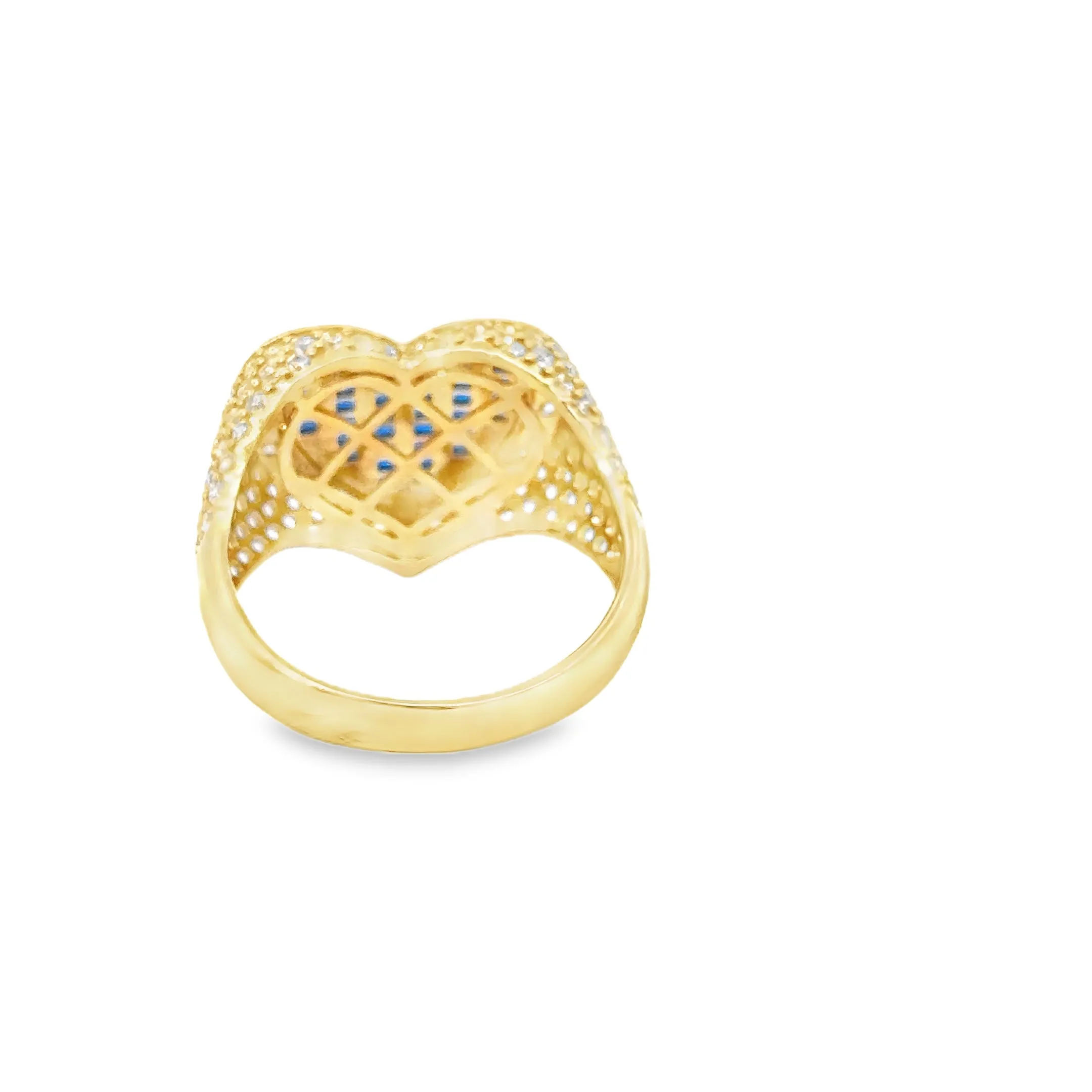Elegant Heart-Shaped gemstone Ring 10k
