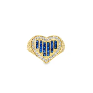 Elegant Heart-Shaped gemstone Ring 10k