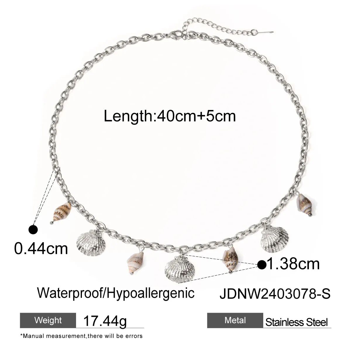 Elegant Summer Sea Shell & Conch Pendant Necklace