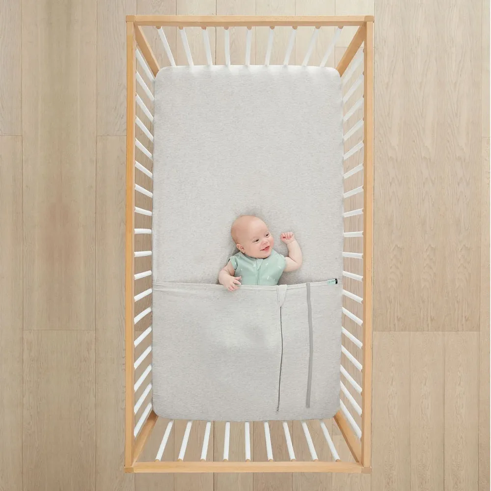 ergoPouch Crib Baby Tuck Sheet (Grey Marle)