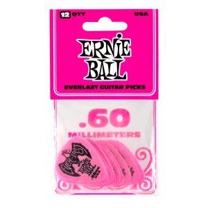 Ernie Ball Everlast Guitar Picks - 12 Pack - 0.60mm Gauge