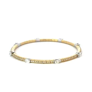 Ex-Tensible™ Fancy Cut Diamond Station Stretch Tennis Bracelet