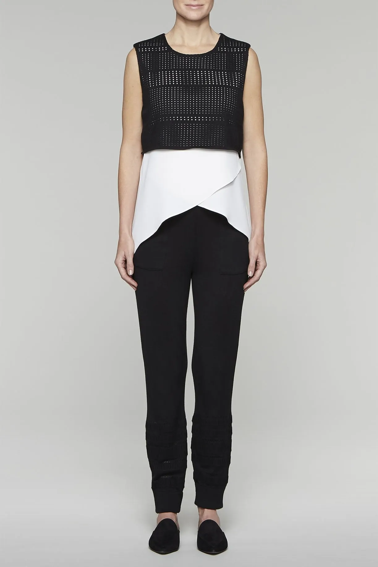 Eyelet Layered Tank Tunic
