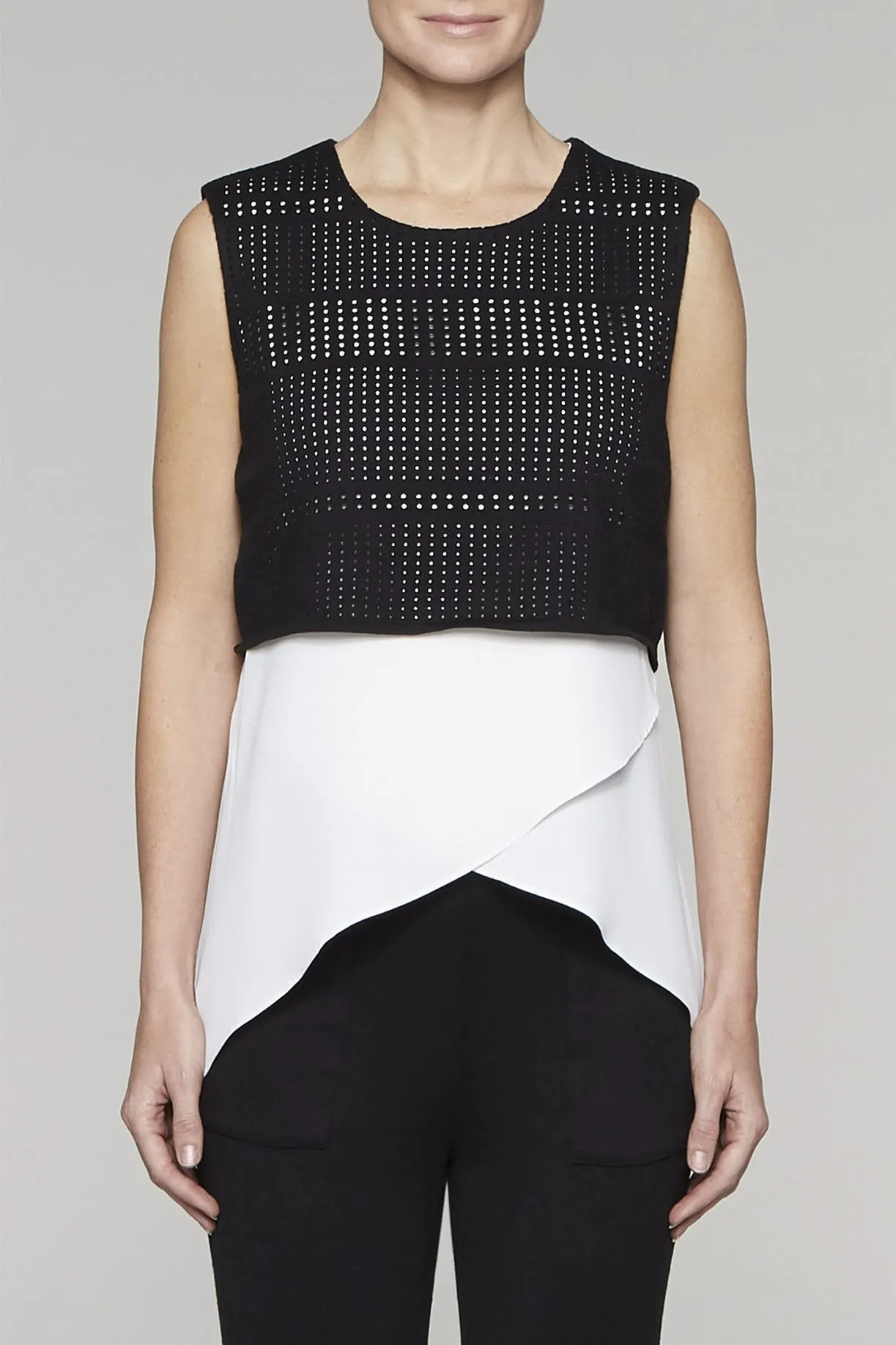 Eyelet Layered Tank Tunic