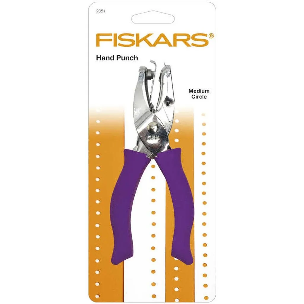 Fiskars 3 mm Diameter Circle Round Hand Punch With Sof Grip Handle
