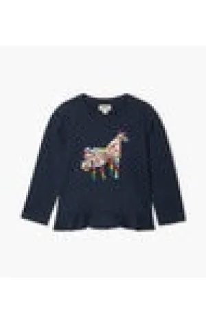 Flip Sequin Horse Long Sleeve
