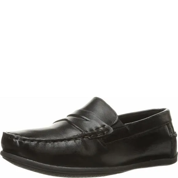Florsheim Jasper Driver Jr Boys' Toddler-Youth Slip On, 5 M US Big Kid, Black