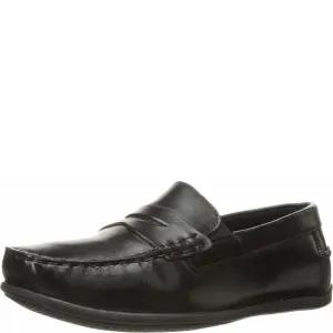 Florsheim Jasper Driver Jr Boys' Toddler-Youth Slip On, 5 M US Big Kid, Black