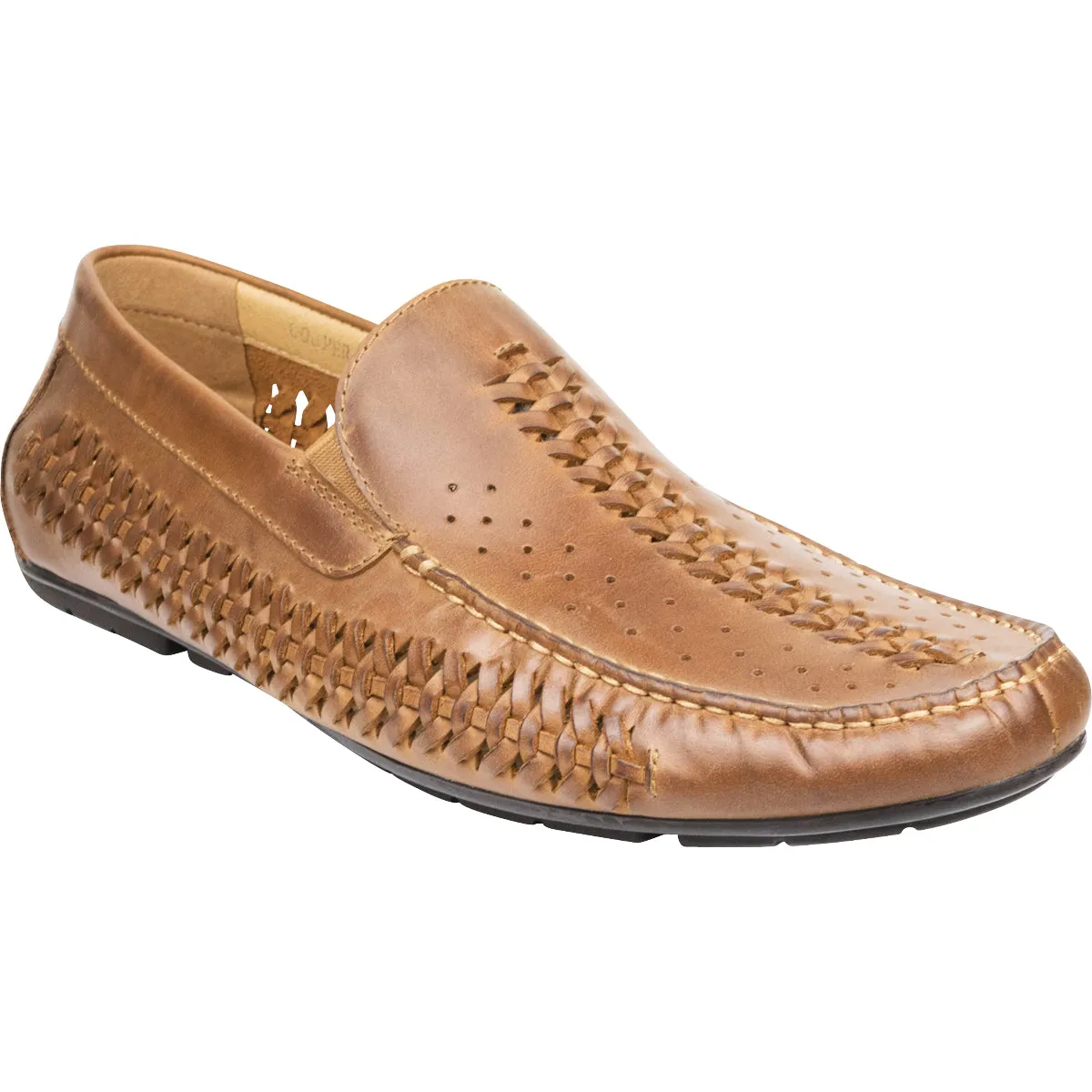 Florsheim Mens Cooper Shoe - Moc Toe Woven Driver