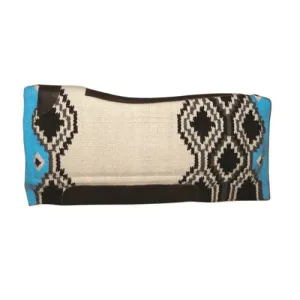 Fort Worth Saddle Pad Chocolate Turquoise 34inx36in (CLT5904)