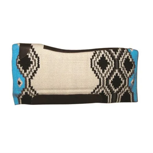 Fort Worth Saddle Pad Chocolate Turquoise 34inx36in (CLT5904)