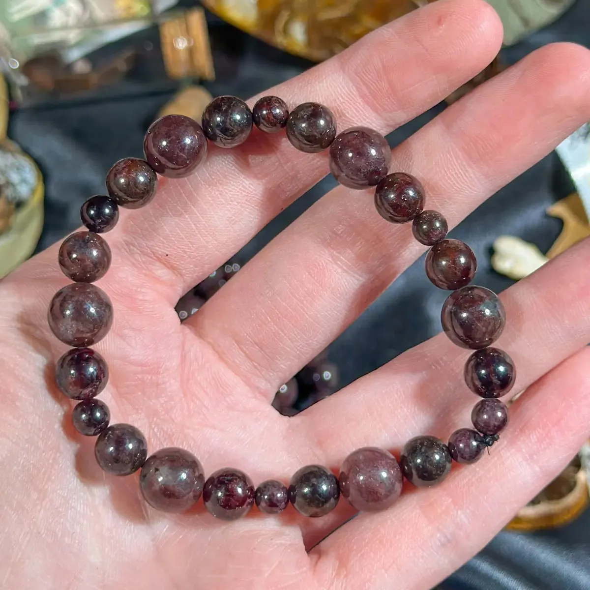Garnet Stretchy Bracelet