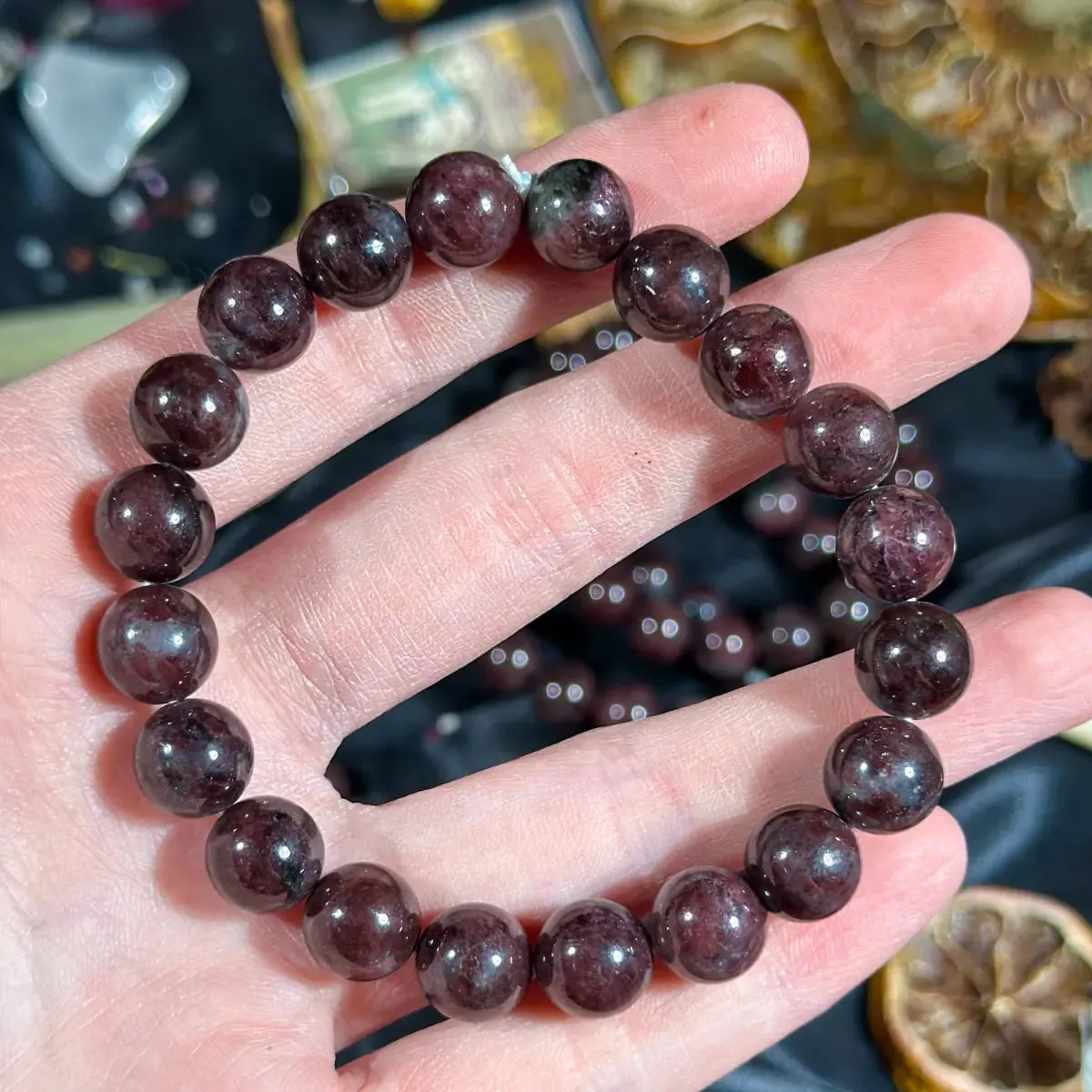 Garnet Stretchy Bracelet