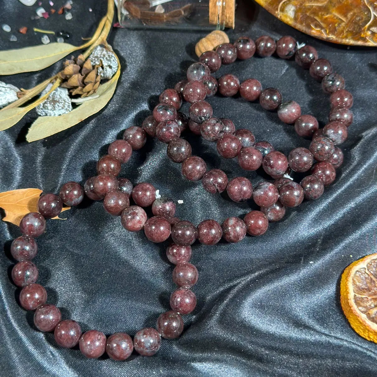 Garnet Stretchy Bracelet
