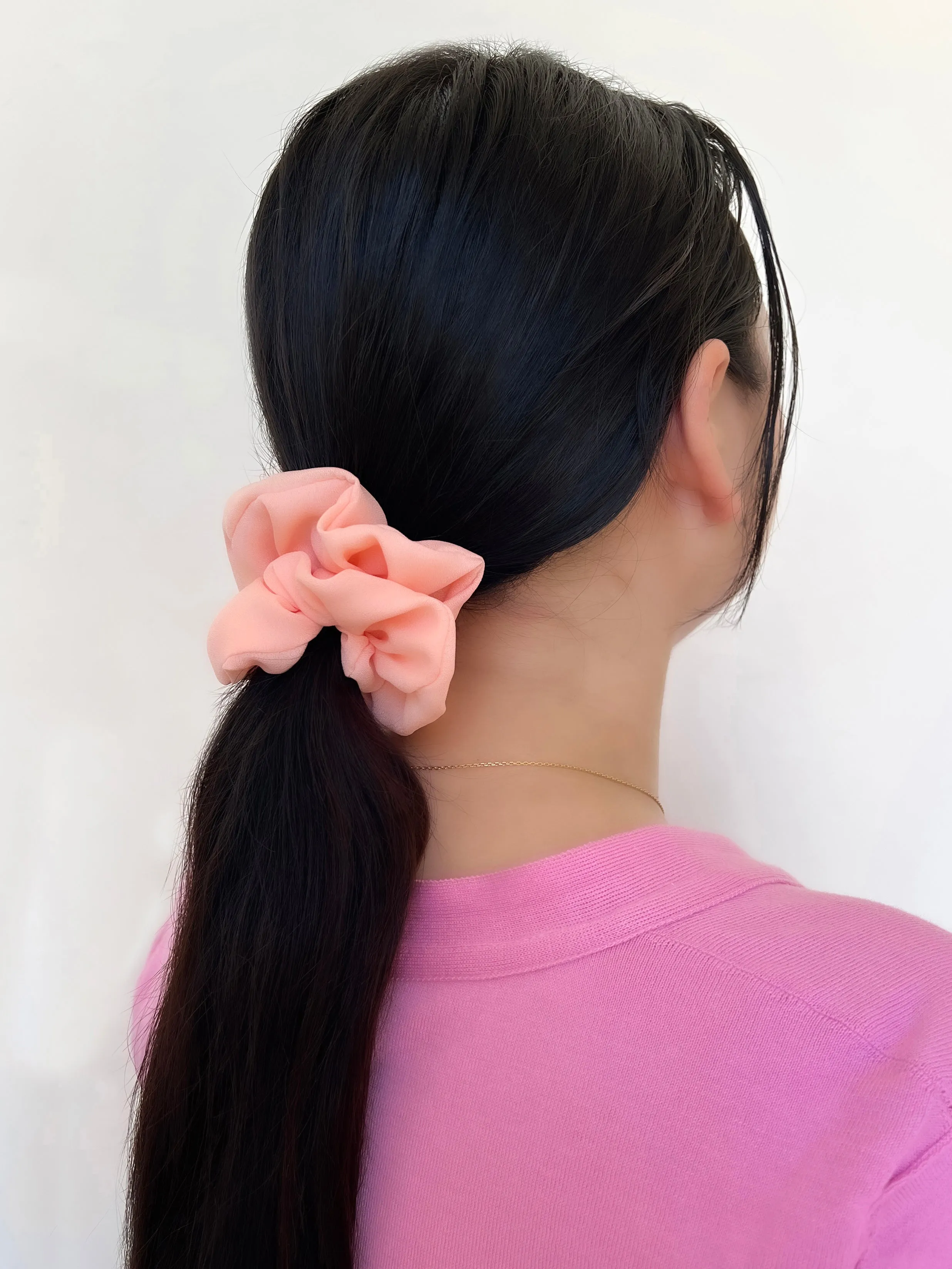 Georgette Magenta Scrunchie