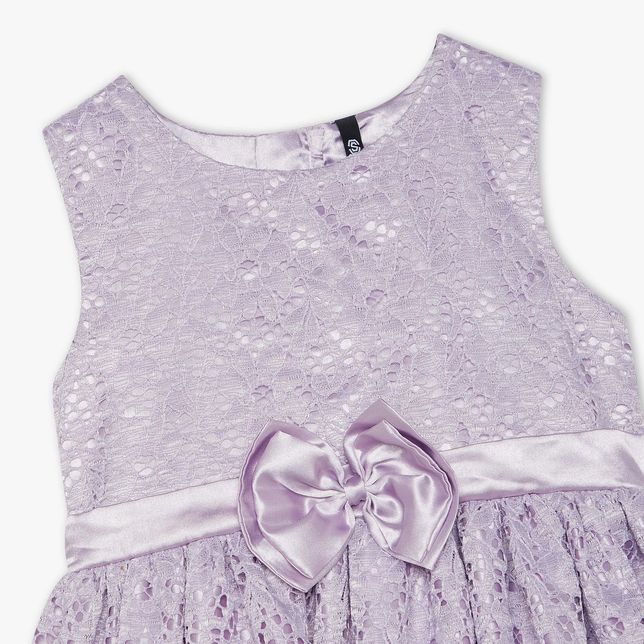 Girls Embellished Knee Length High Fashion Sleeveless Party Dress