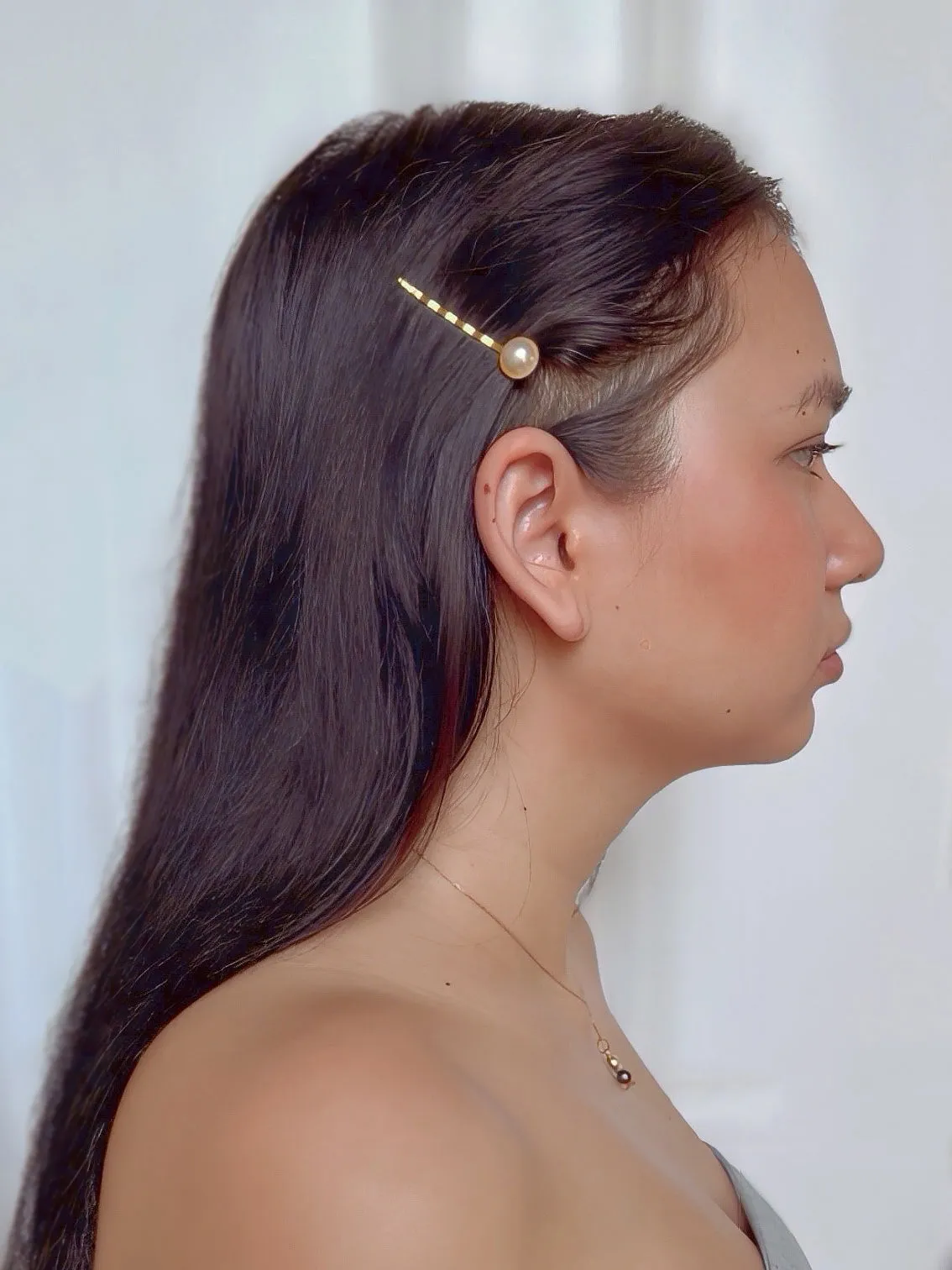 Gold Pearl Hair Slide Set