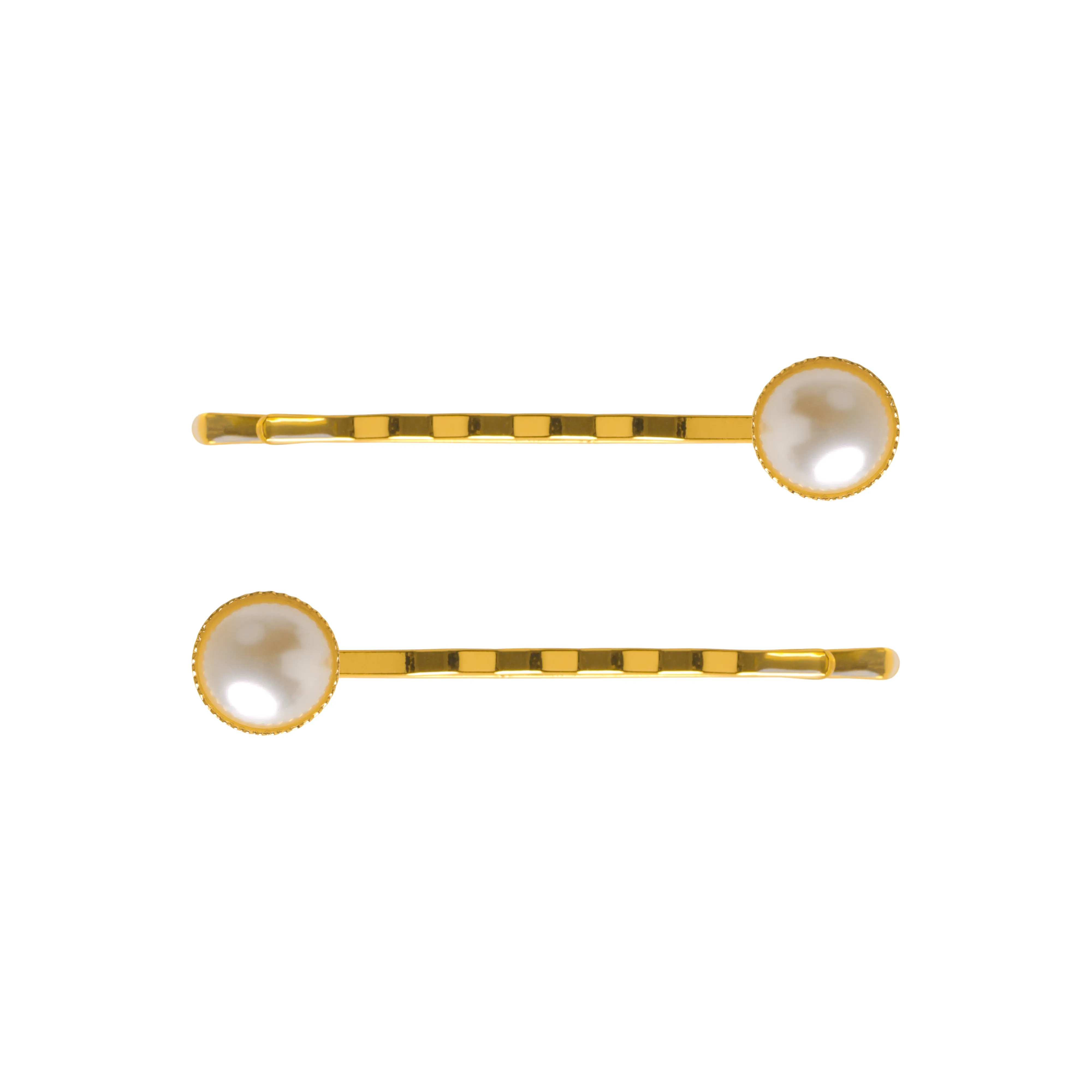 Gold Pearl Hair Slide Set