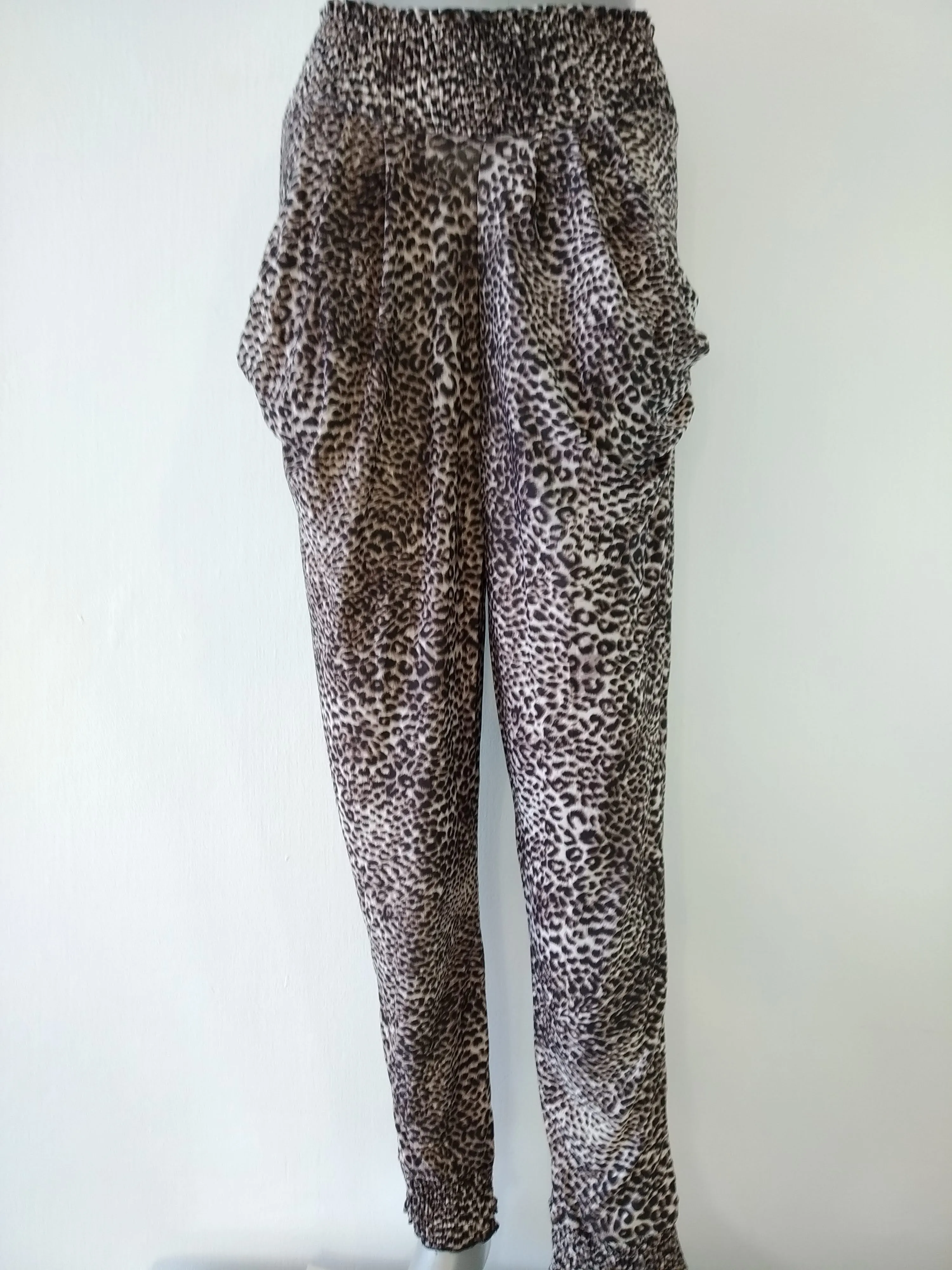 Harem Stretchy Pants Animal Print